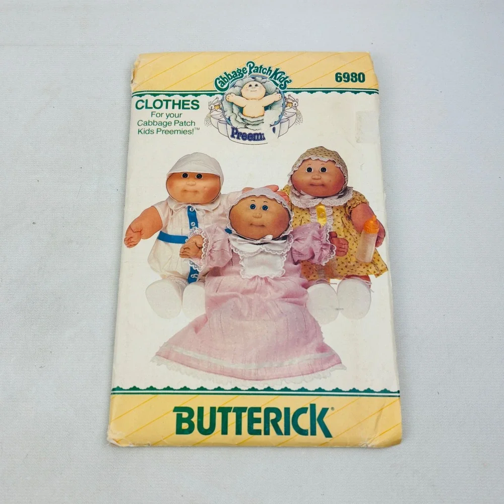 Butterick Cabbage Patch Kids 3 Sewing Pattern Lot 415 6980 6507 Costumes Preemie